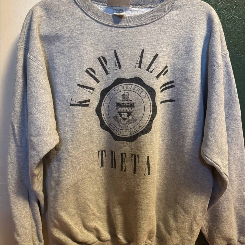 Kappa Alpha Theta Gray Crew Neck Sweater